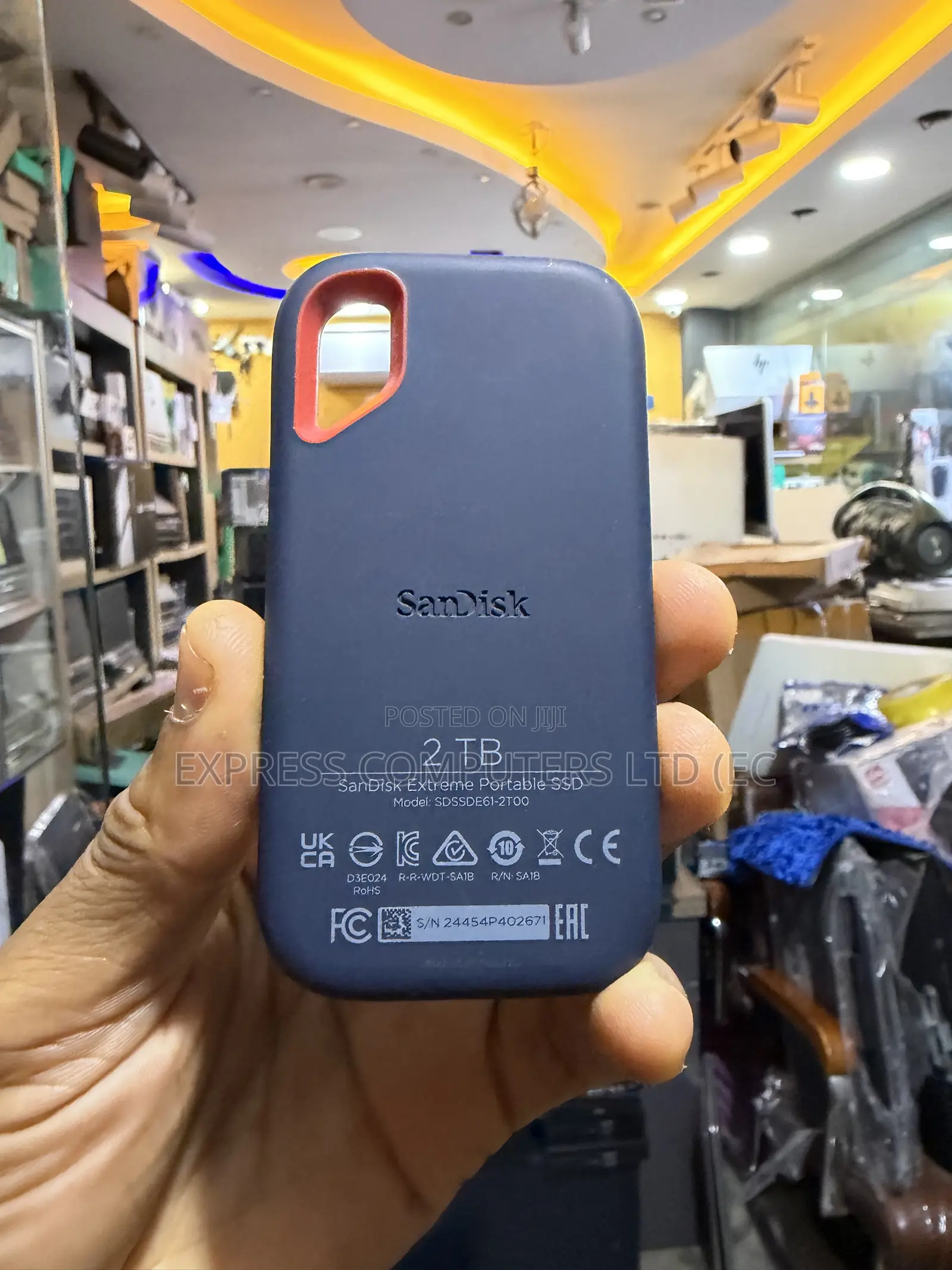 Original Sandisk Extreme Portable 2TB External SSD SPEED 1050 MB/s