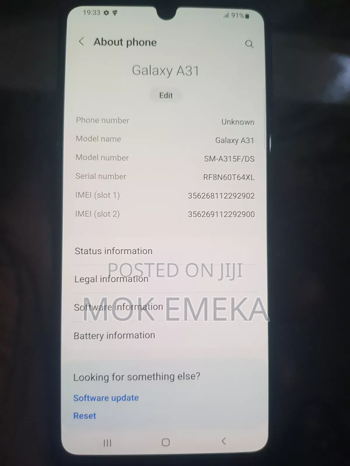 Samsung Galaxy A31 128 GB Gray