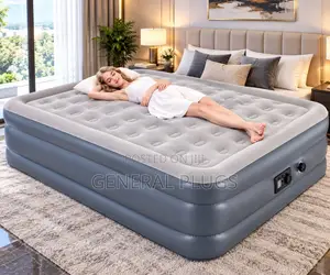 Travel Friendly With Automatic Inbuilt Inflatable Double Air Mattress