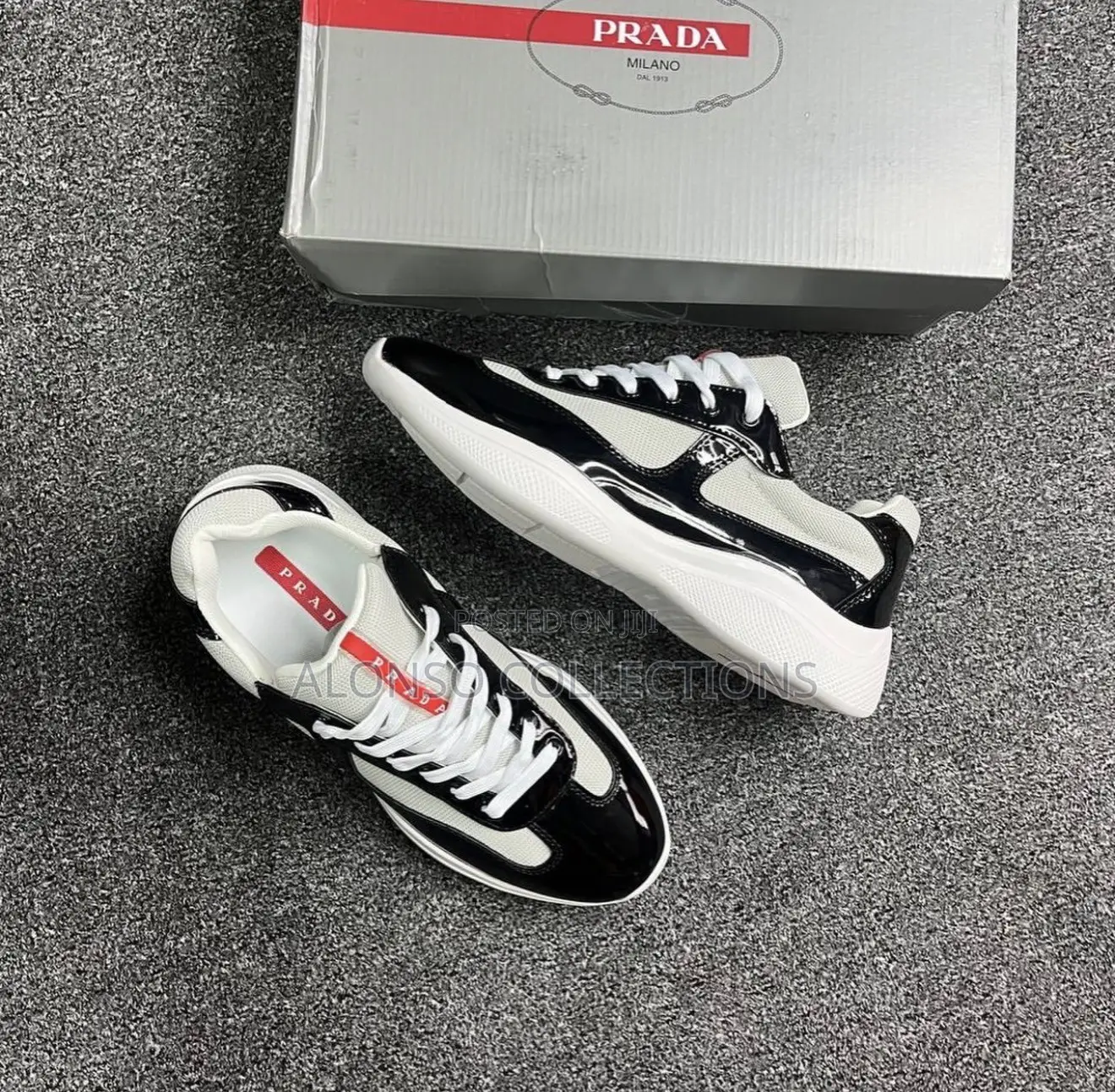 Prada America Cap White-Black