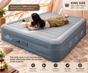 Luxury Camping Inflatable Double Size Air Mattres With Automatic Pump