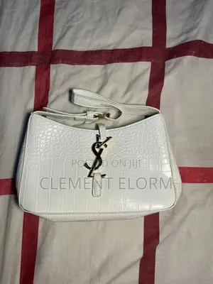 YSL White Leather Bag