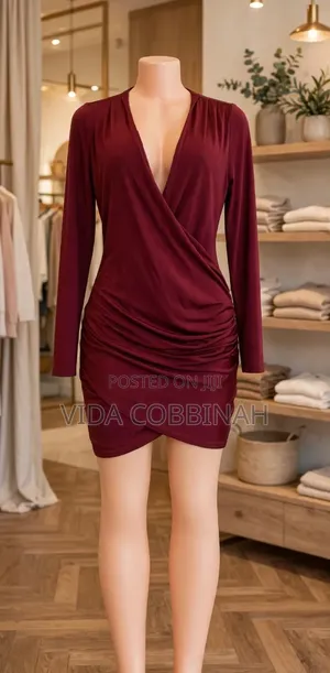 Burgundy Wrap Dress