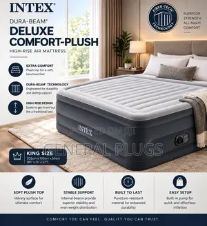 Original Luxurious Inflatable Double Size Air Mattress Automatic Pump