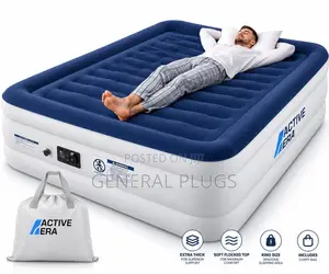 Quick Inflate Automatic Pump Double Size Air Mattress