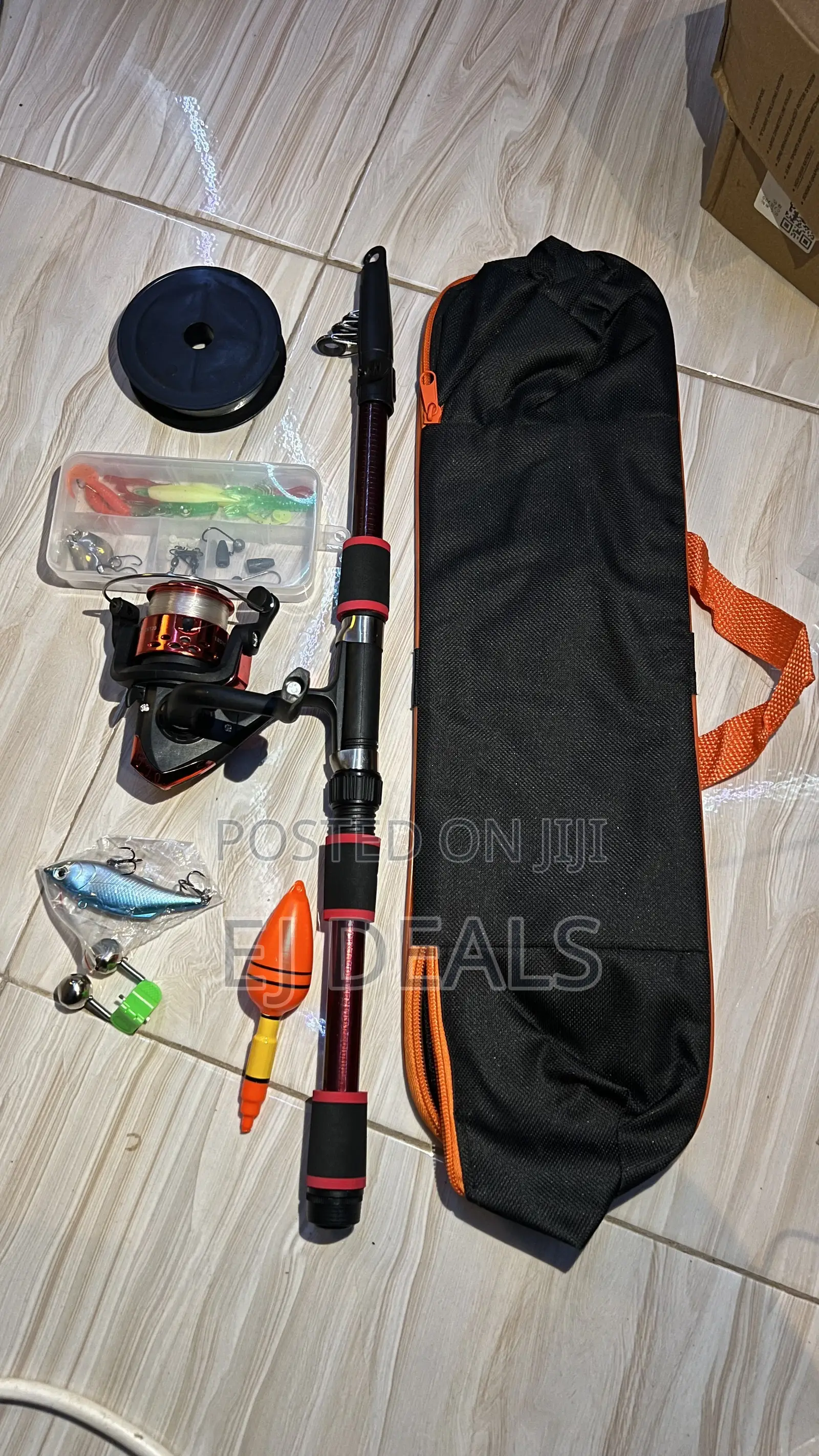 Fishing Rod Set With Floats, Baits/Lures, Fishing Line, Hooks
