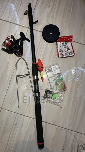 Fishing Rod Cloth Handle 2.4m Long With Full Accessories 25pcs Lures