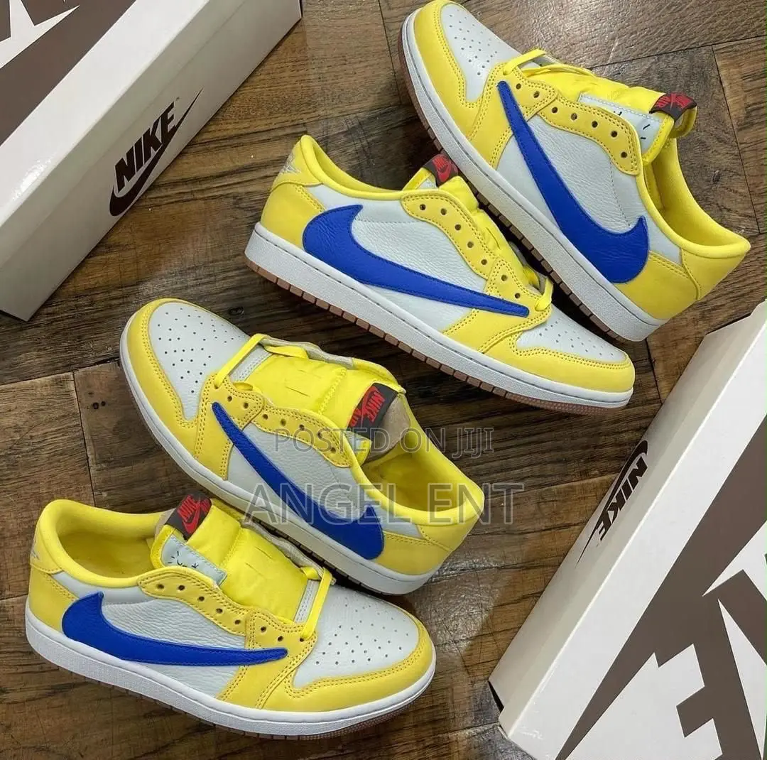 Air Jordan 1 Retro Low OG SP X Travis Scott "Canary" in Box (Loc:Adum)
