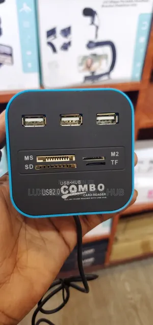 All in-1 USB Combo Hub and Card Reader