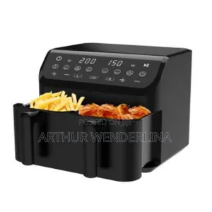 WINNING STAR Double Air Fryer, 2000W, 9L, 8 Programs - Black R