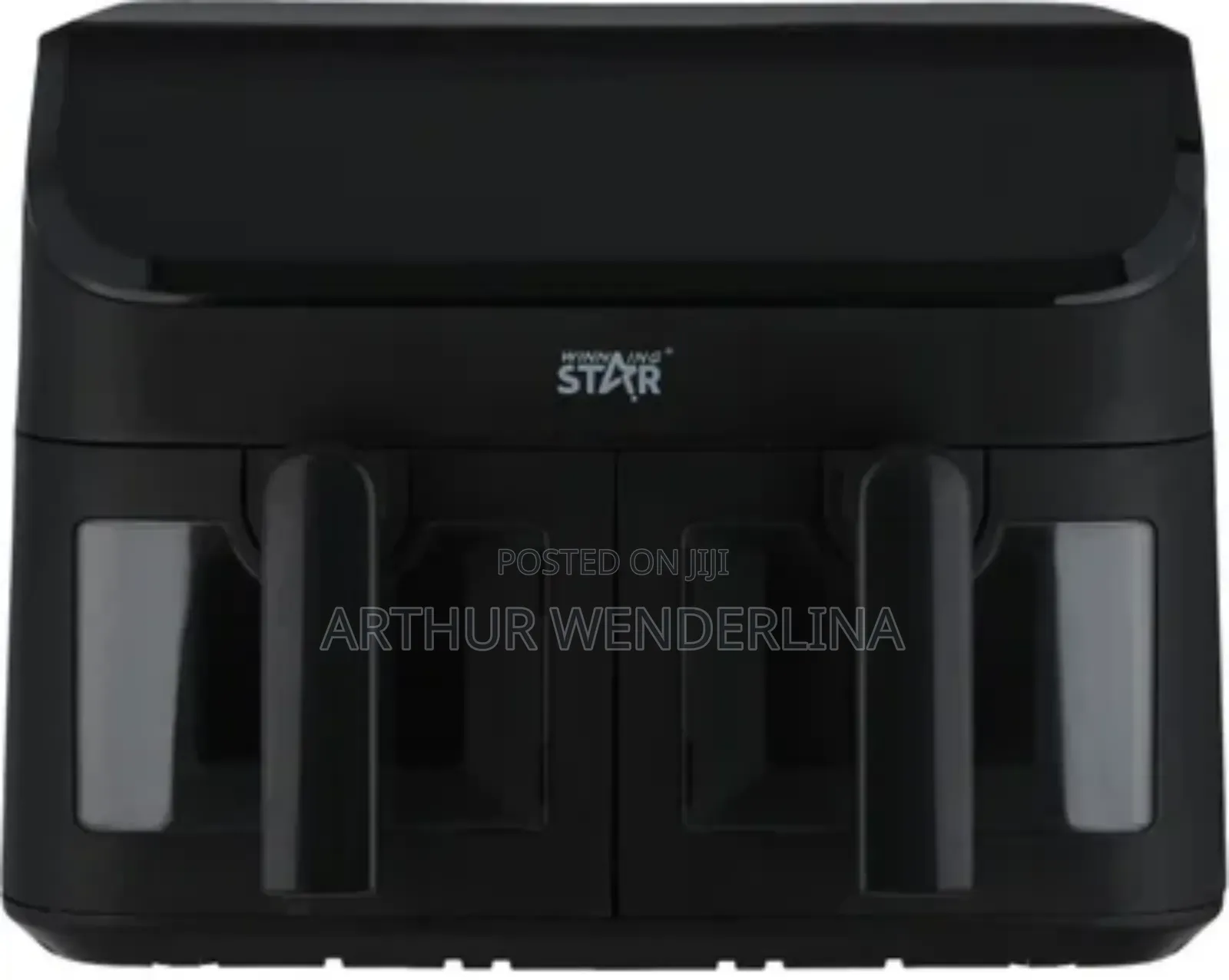 WINNING STAR Double Air Fryer, 2000W, 9L, 8 Programs - Black R