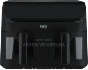 WINNING STAR Double Air Fryer, 2000W, 9L, 8 Programs - Black R