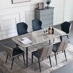 8 Seater Marble Dining Table Set