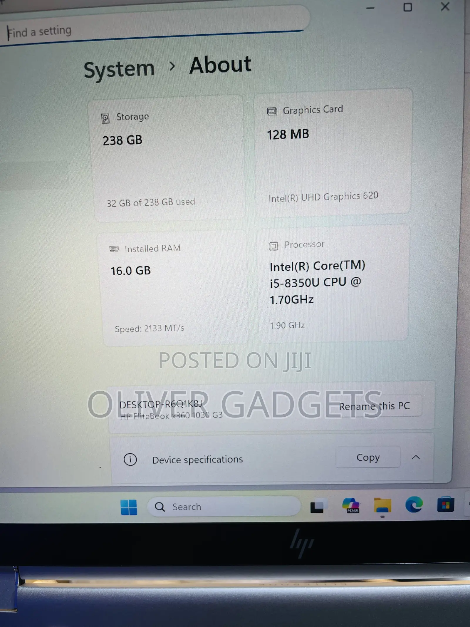 Laptop HP EliteBook X360 1030 G3 16GB Intel Core i5 SSD 256GB