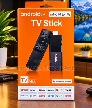 Android TV Stick – Android 15.0 | 8gb Ram + 128gb Rom