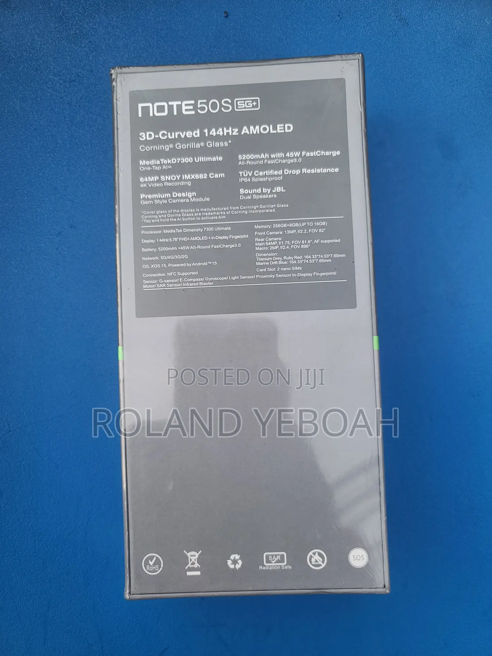 New Infinix Note 50s 256 GB Black