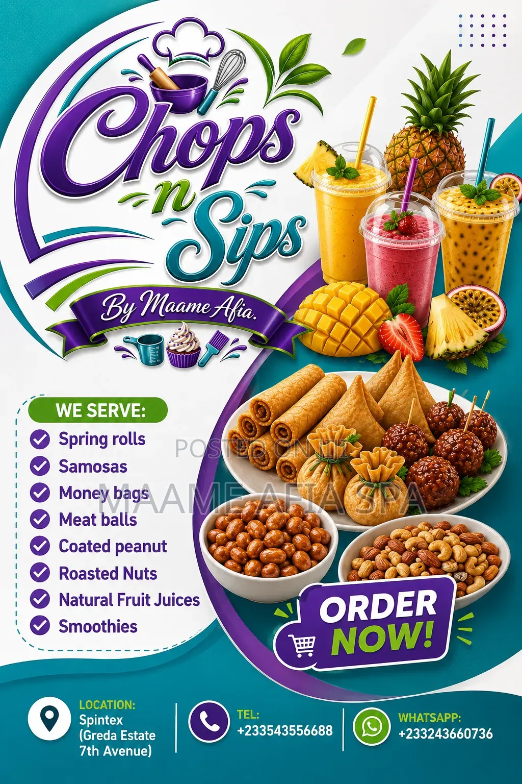 Chops N Sips by Maame Afia