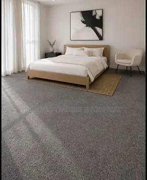 Gray Fluffy Woolen Carpet