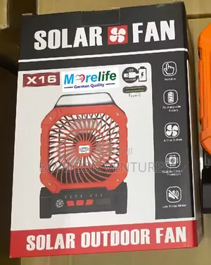 Portable Solar Fan With Power Bank