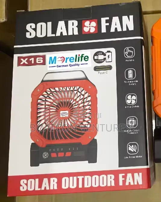 Portable Solar Fan With Power Bank
