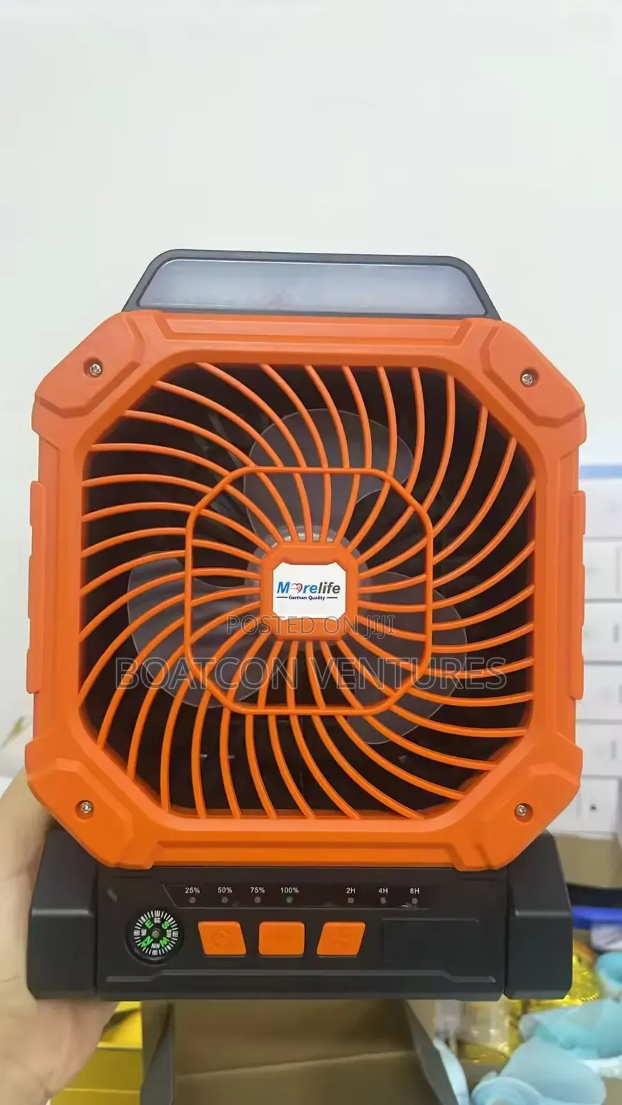 Portable Solar Fan With Power Bank