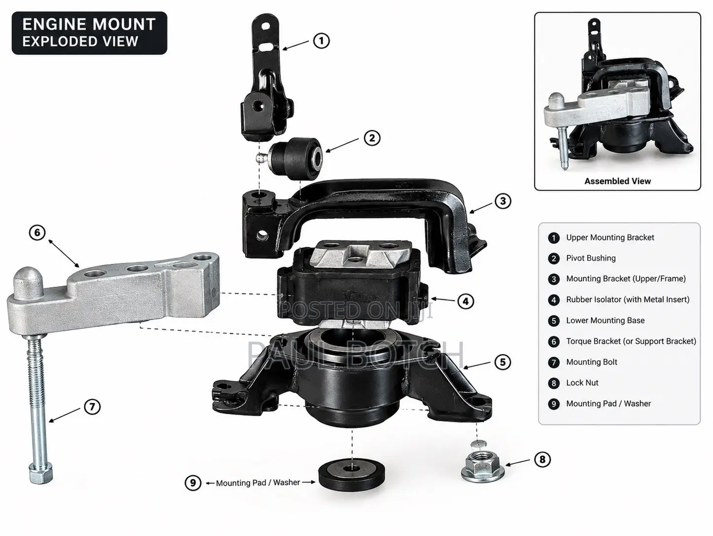 2019,2020,2021,2022,2023,2024, Toyota RAV4 Right Engine Mount. (2.5 L)