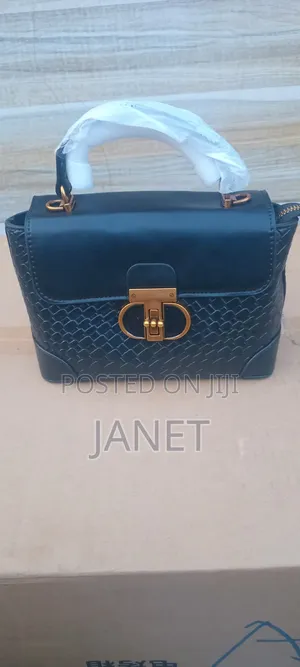 Black Hand Bag With Strap