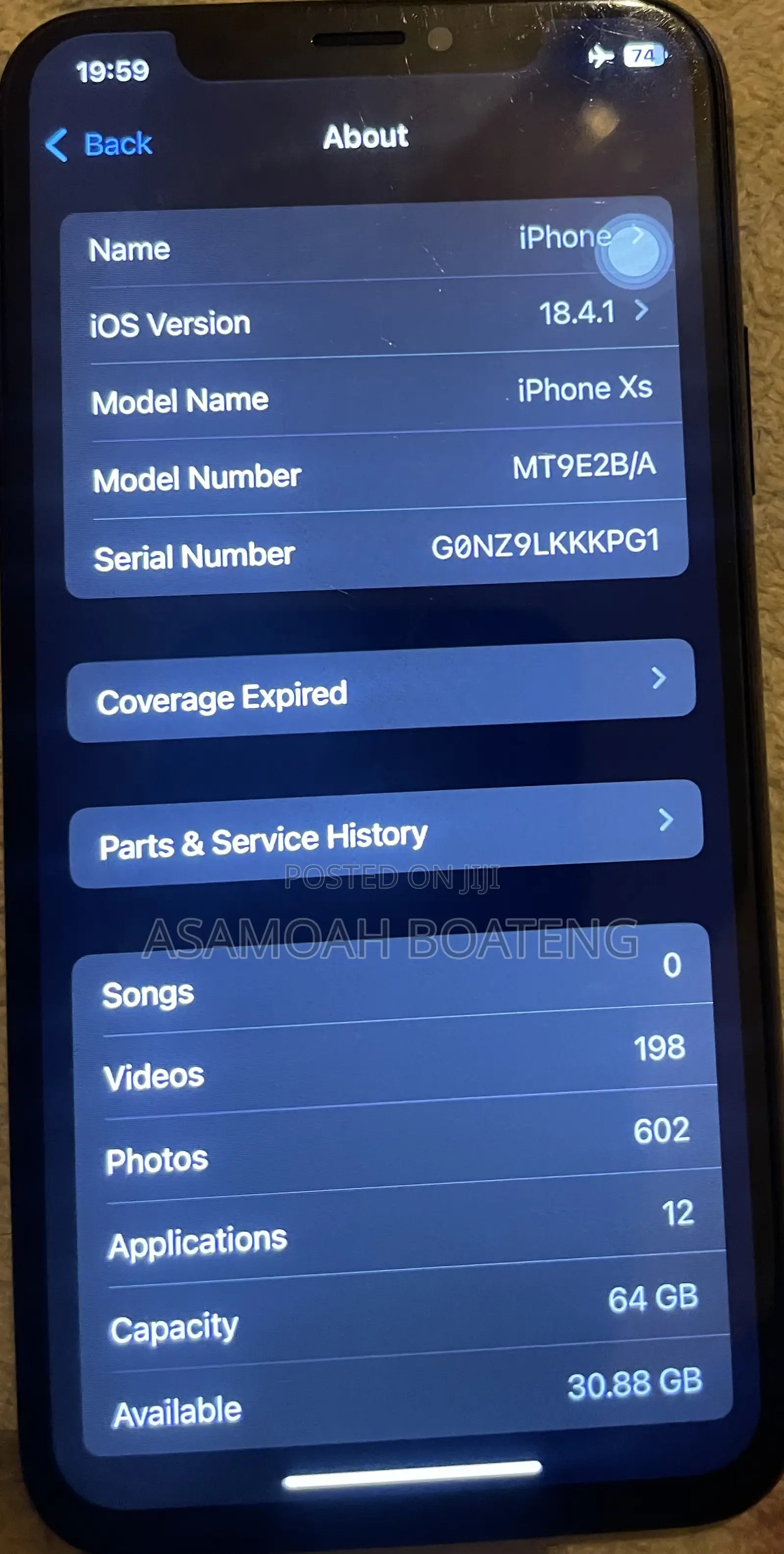 Apple iPhone XS 64 GB Black