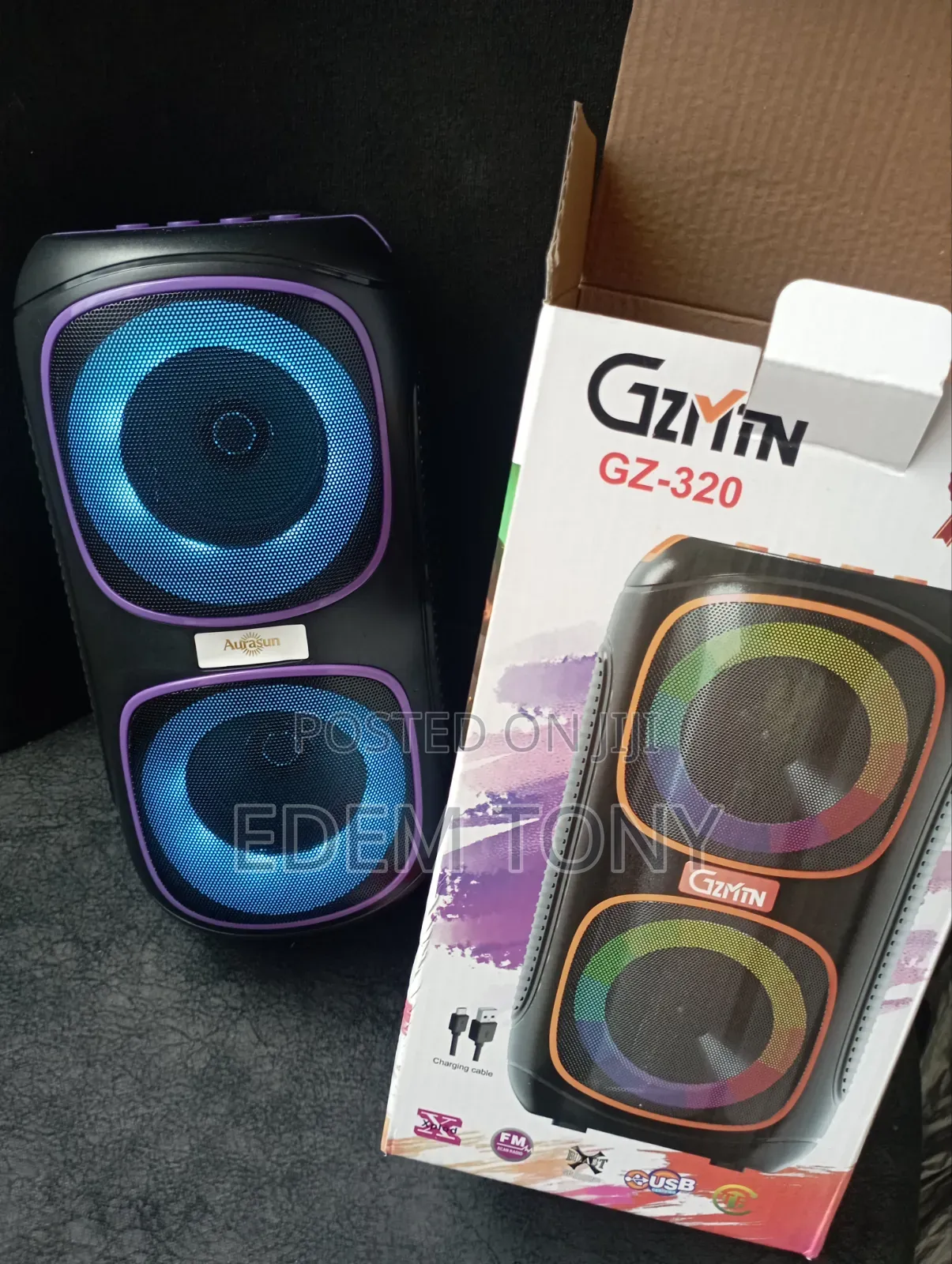 GZMIN GZ-320 Portable Wireless Dual-Speaker Party Box With RGB LED
