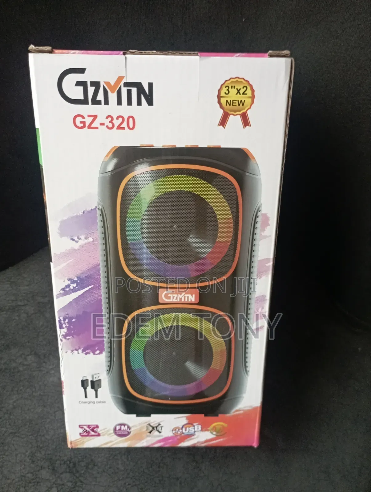 GZMIN GZ-320 Portable Wireless Dual-Speaker Party Box With RGB LED