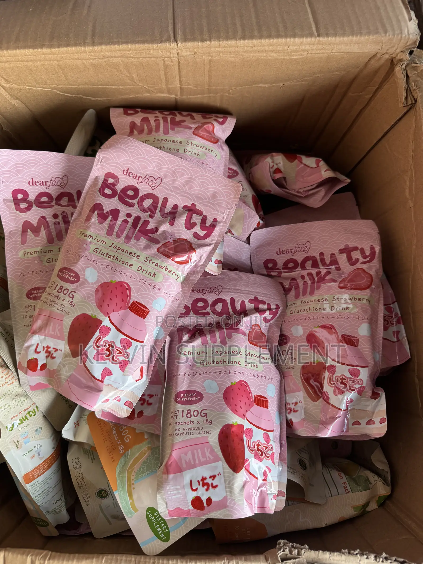Dearface Beauty Milk – Japanese Strawberry Glutathione Drink