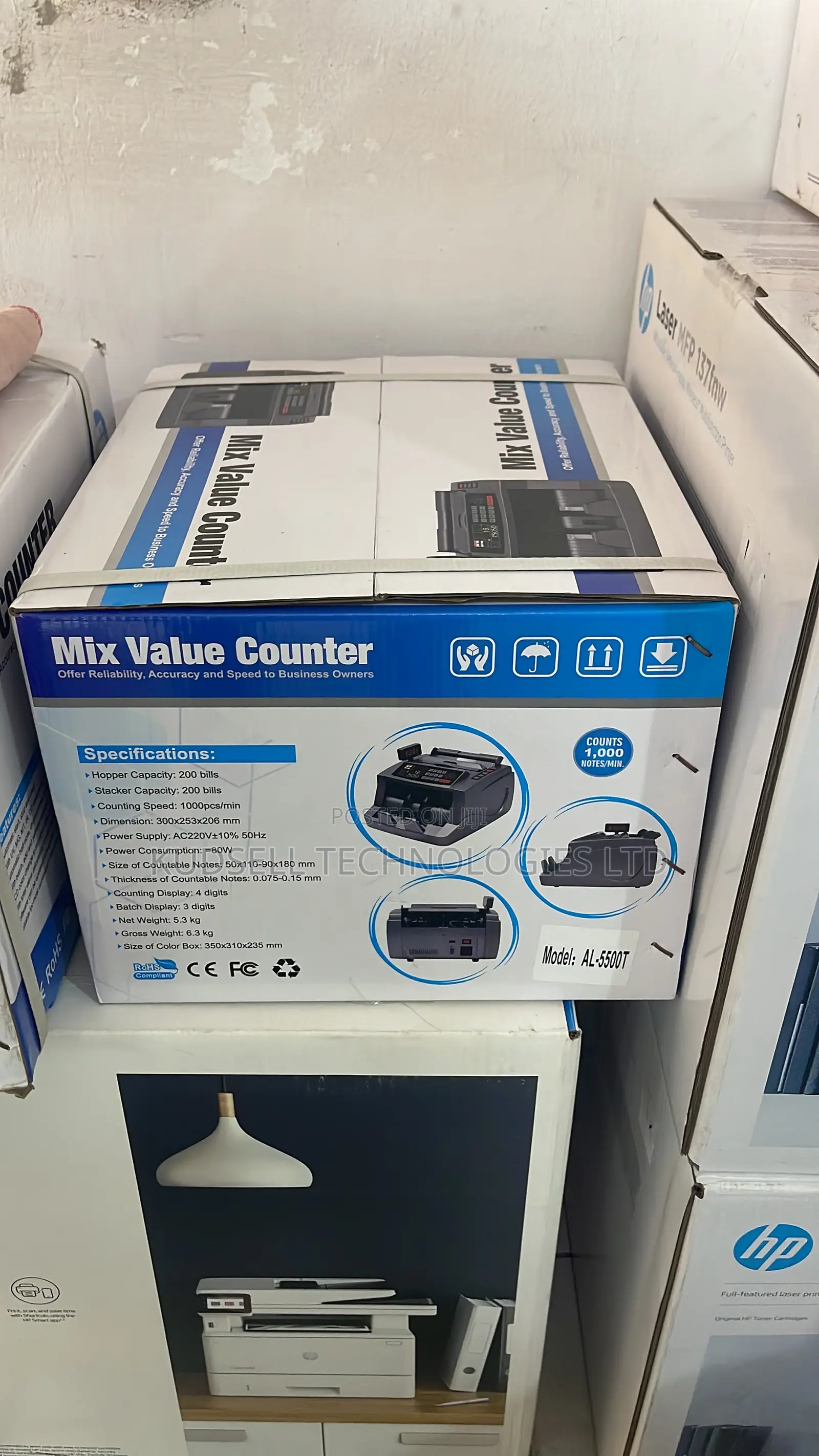 AL5500 Mixed Value Counting Machine With Battery Rechargeable