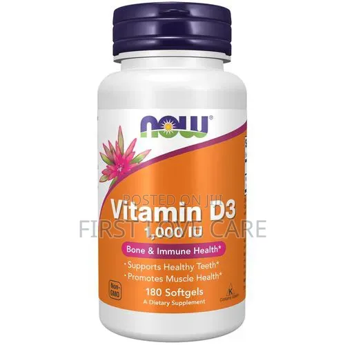 NOW Vitamin D3 Capsules
Supports Bone Health
 120 Cap