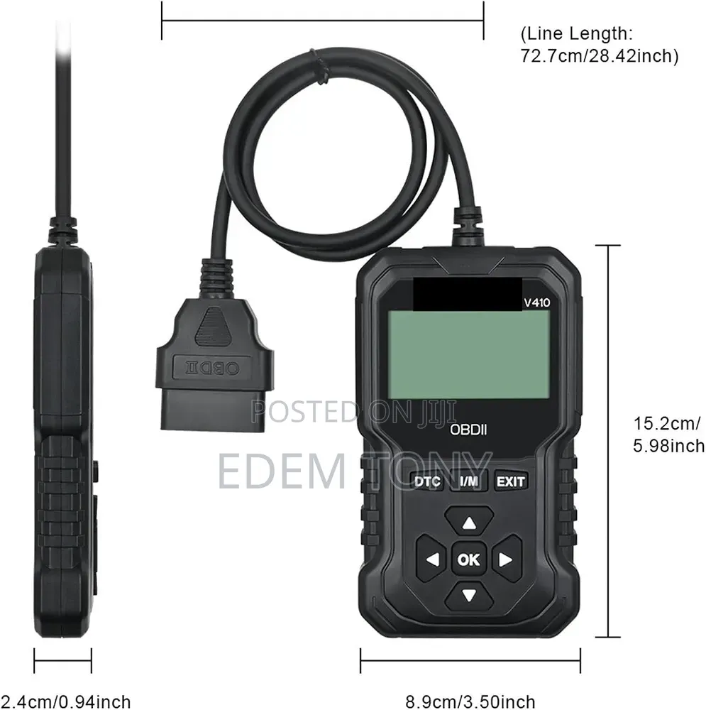 V410 OBDII Car Engine Fault Diagnostic Tool and Code Reader