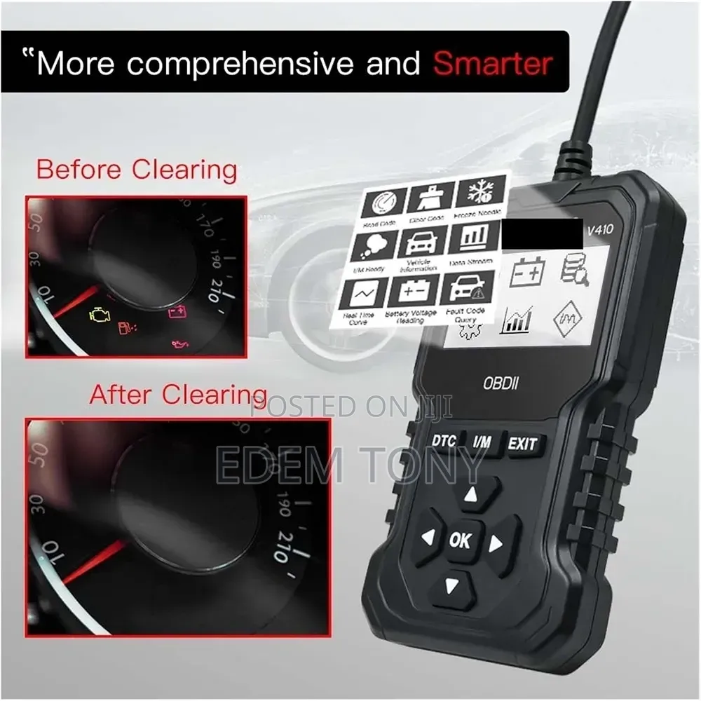 V410 OBDII Car Engine Fault Diagnostic Tool and Code Reader