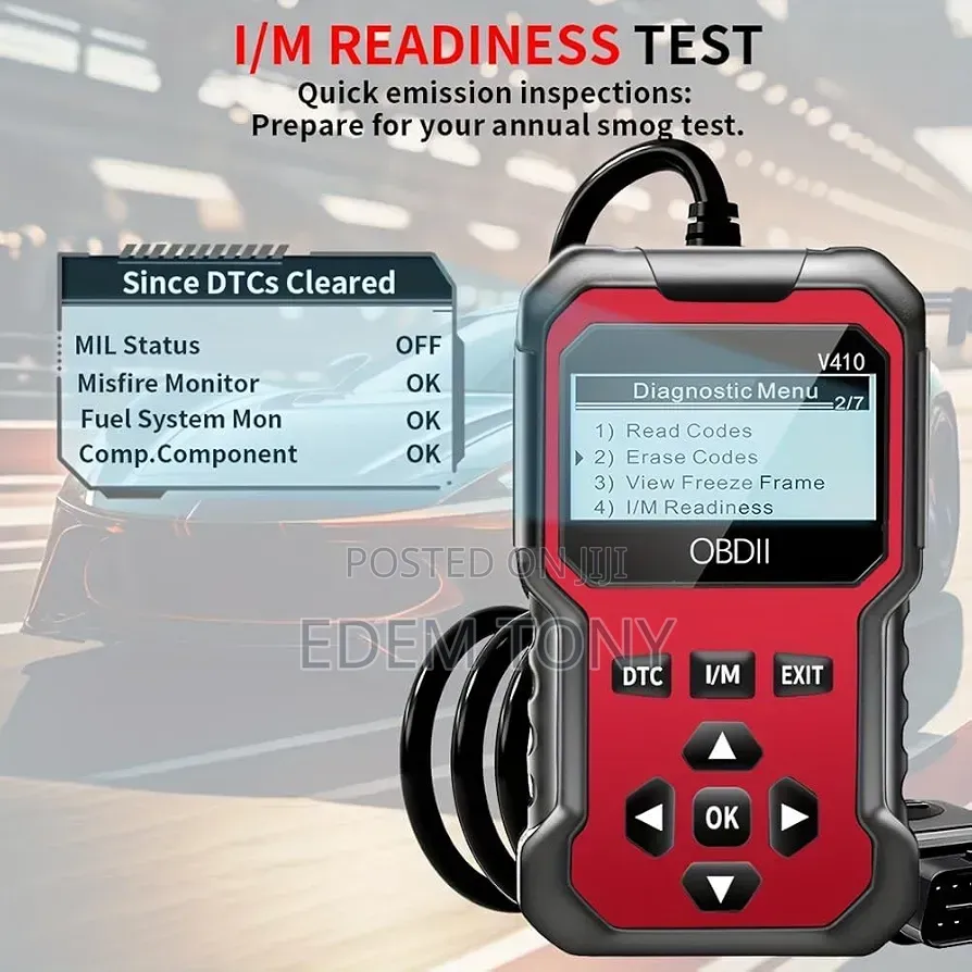 V410 OBDII Car Engine Fault Diagnostic Tool and Code Reader