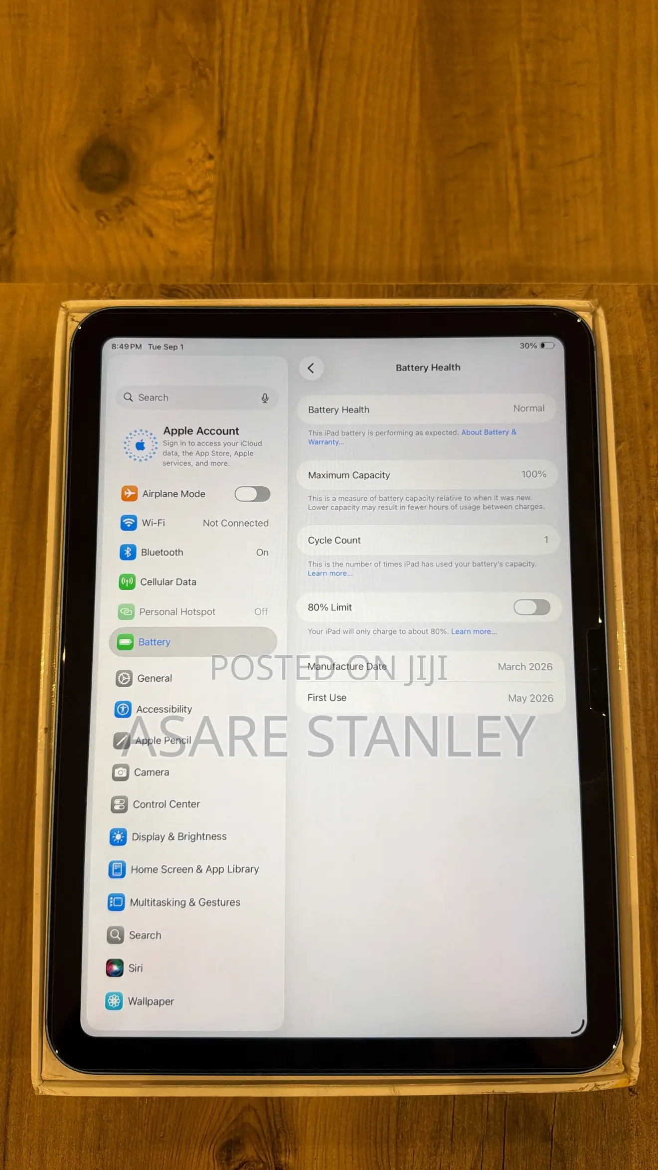 New Apple iPad (2025) 128 GB Blue