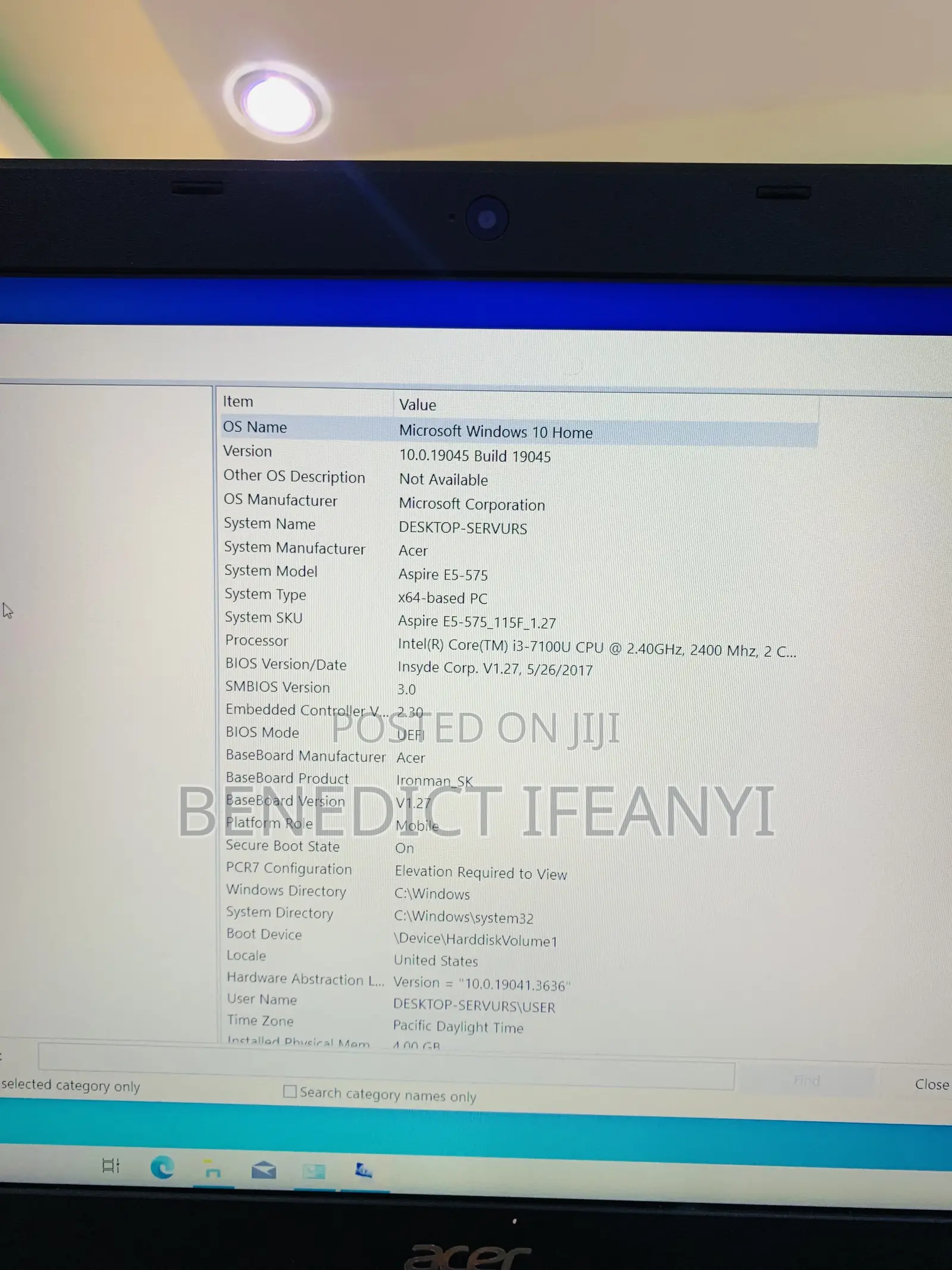 Laptop Acer Aspire E5-575 8GB Intel Core i3 HDD 1T