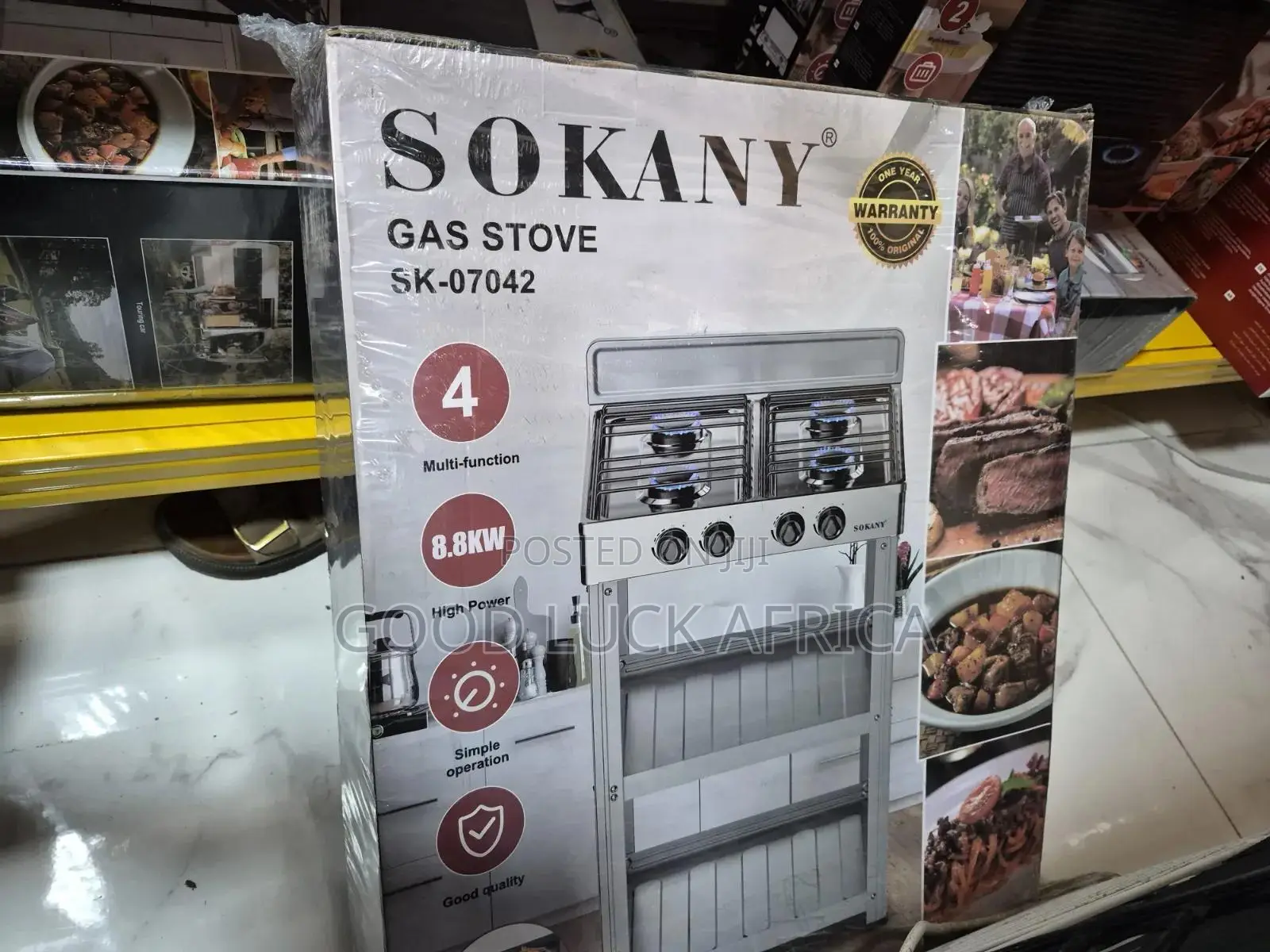4 Gas Stove With Stand Shelves
