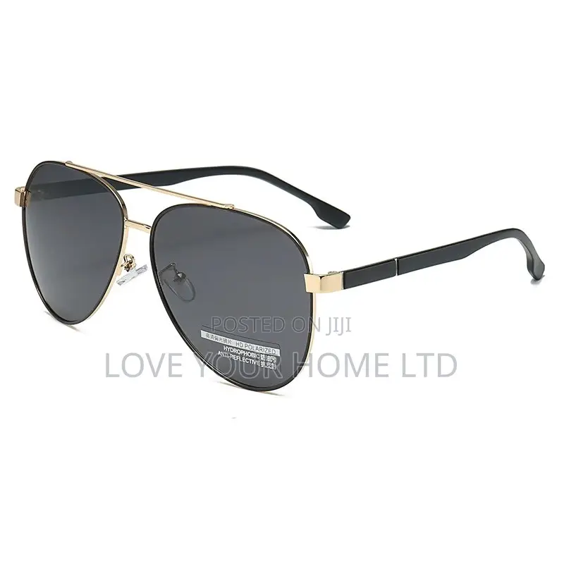 Men's Black Aviator Sunglasses