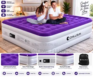 Super Luxury Double Size Inflatable Air Mattress With Automatic Pump