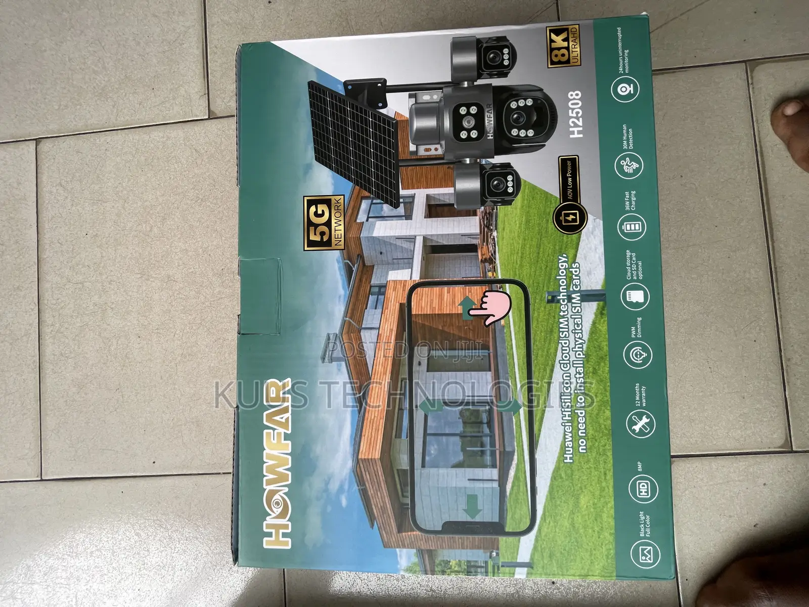 How Far 4Lens Outoor Solar Smart Camera -