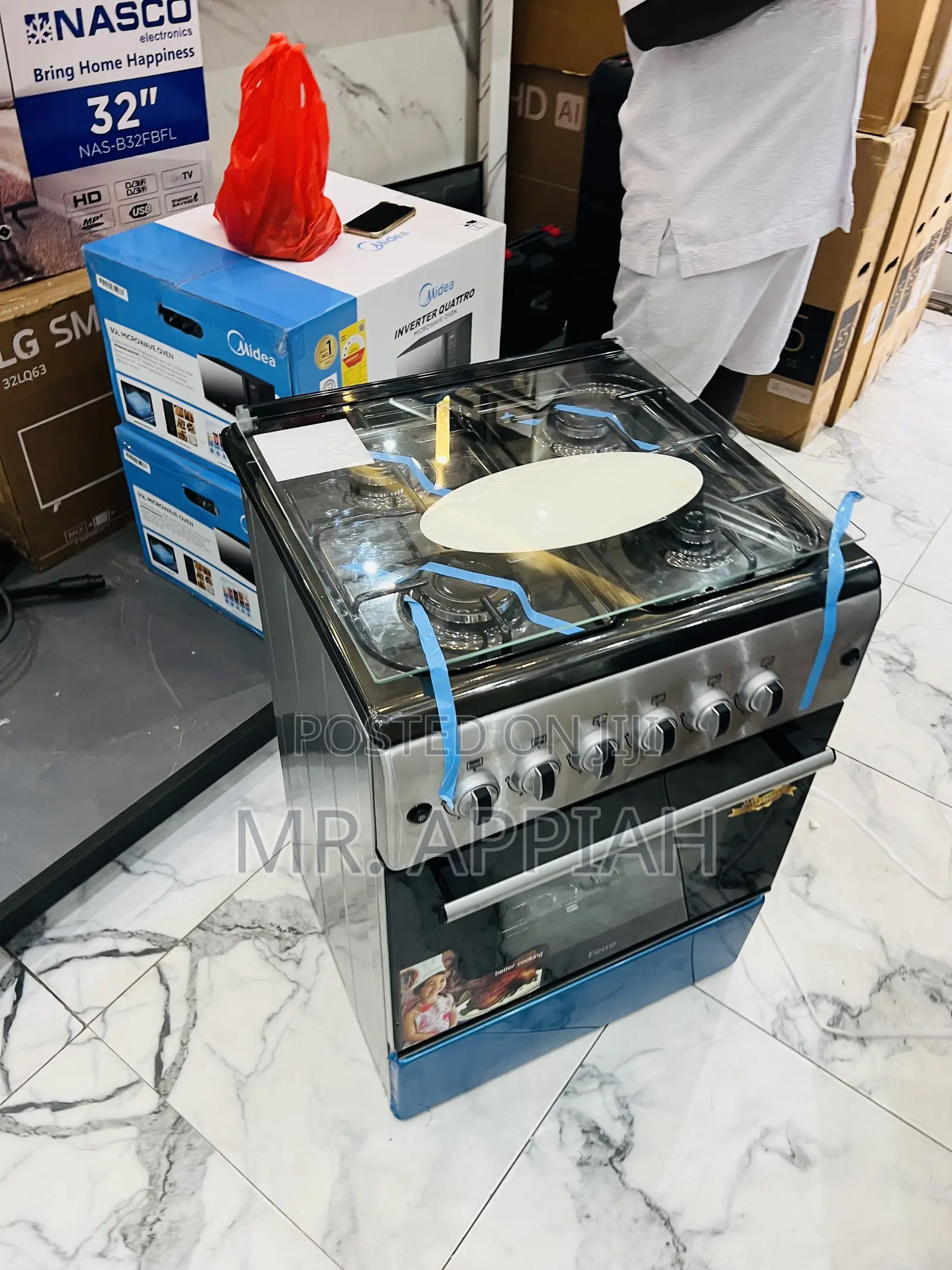 Get Premium Volcano 50x60cm Glass Lid 4 Gas Cooker(New Line)