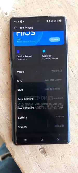 Tecno Camon 40 Pro 4G 256 GB Gray