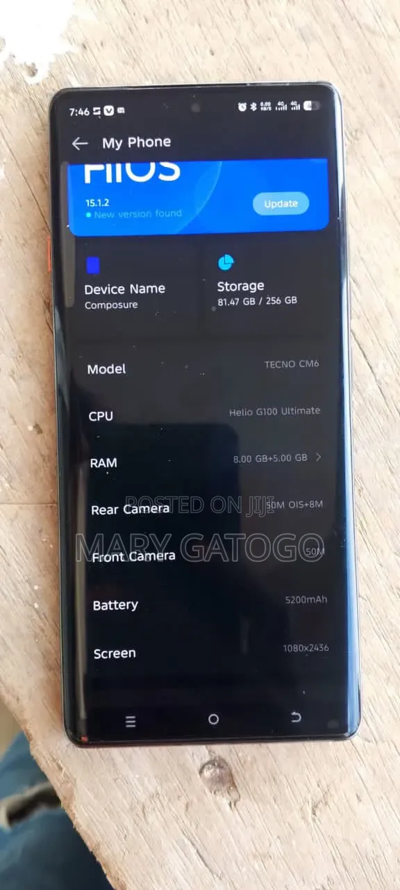 Tecno Camon 40 Pro 4G 256 GB Gray