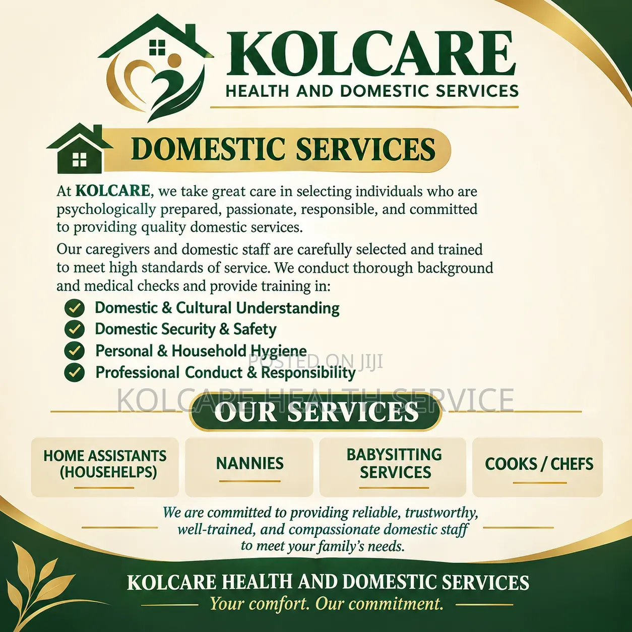 Contact Us for Well Trained Househelps, Nannies and Cleaning Services