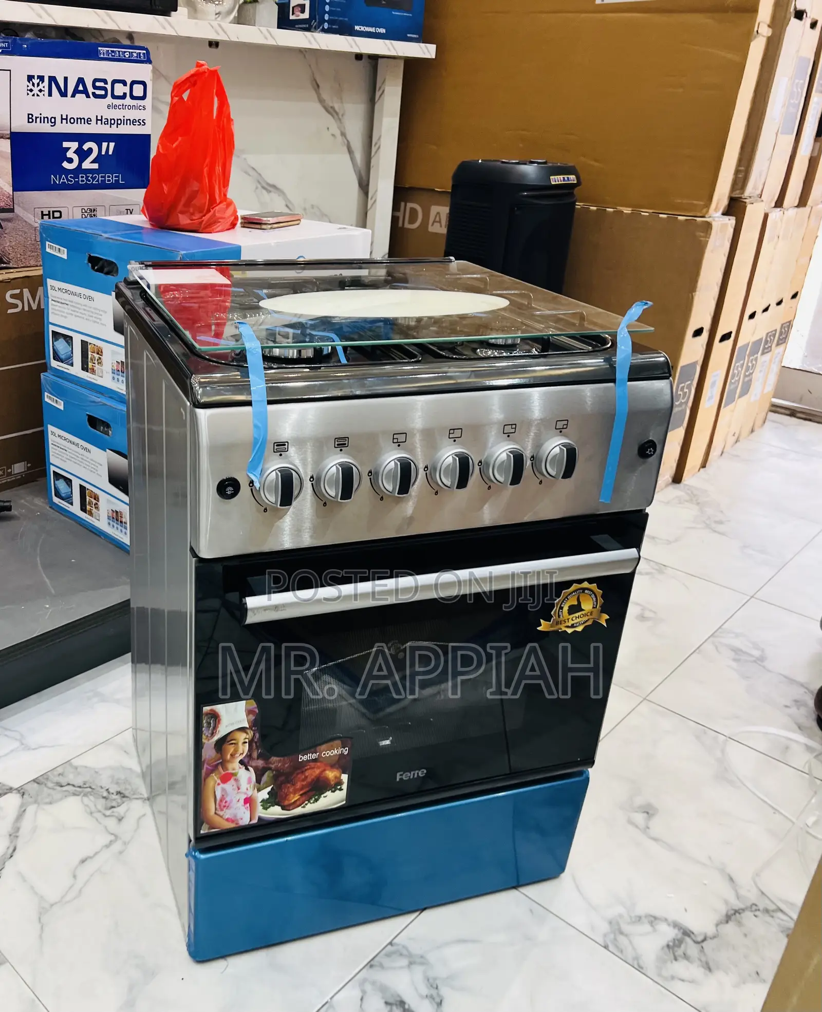 Super Classic Volcano 4 Gas Burner With Oven Grill(Gray) New Line