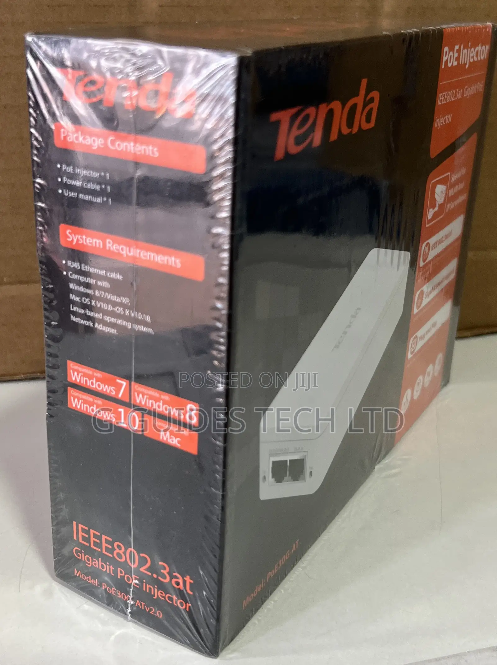 Tenda 51V Gigabit PoE Injector 30W POE30G-At