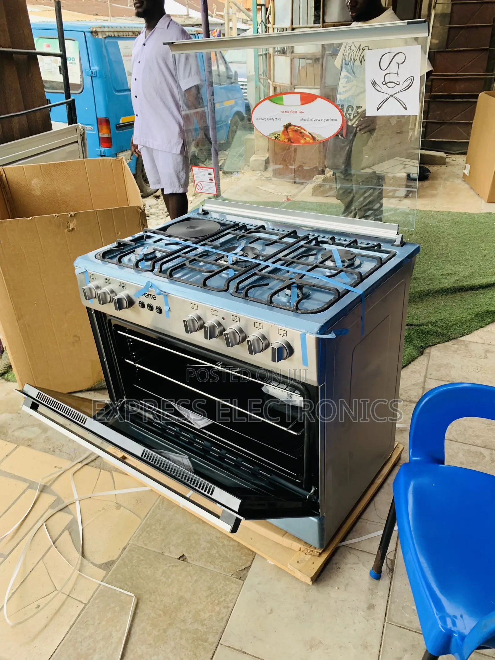 Very Price Gas Electric 4-1 Stove Oven Rotisserie Grill 60/90