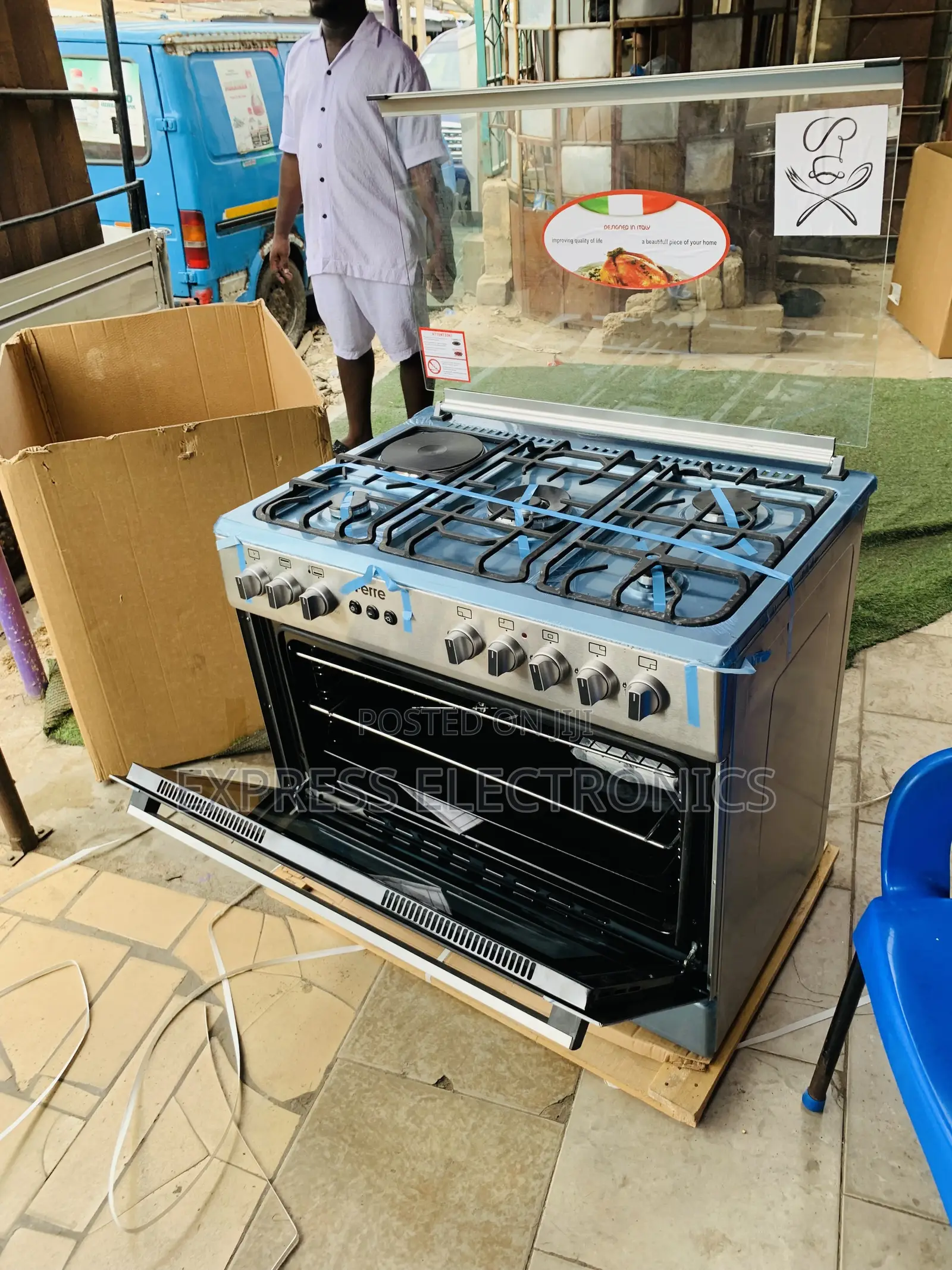 Lovely New Gas Electric Cooker Oven Rotisserie 4-1 60/90.